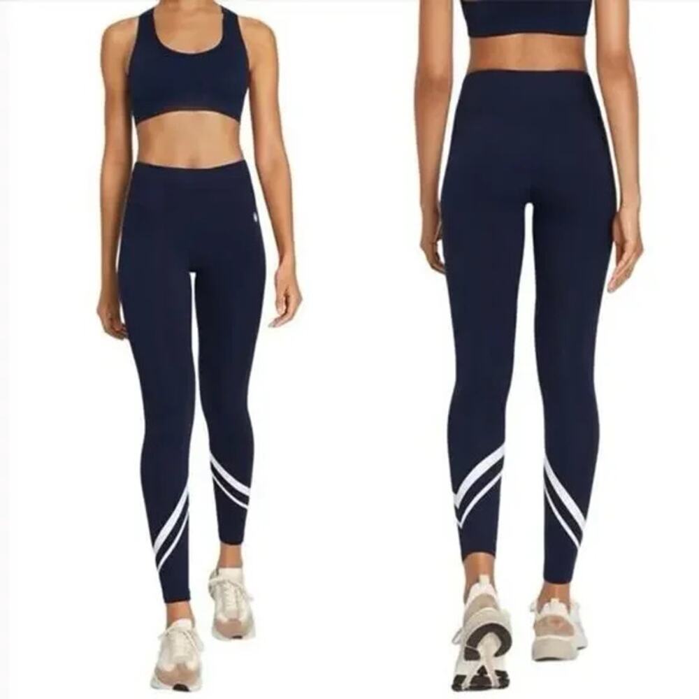 Tory Burch Womens Extra Small Sport Weightless Chevron Leggings Athleisure Gym